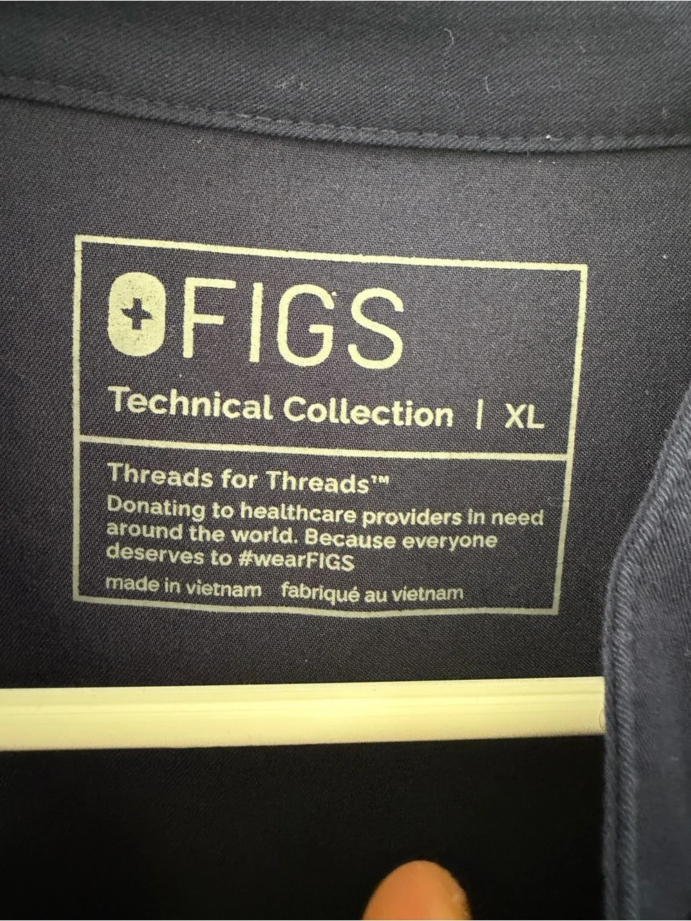 Figs Rafaella Oversized Navy Scrub Top (Size XL)